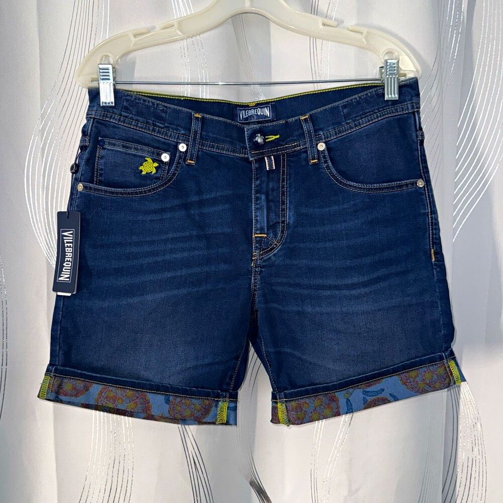 Vilebrequin men’s Blue Denim Shorts 31 Waist